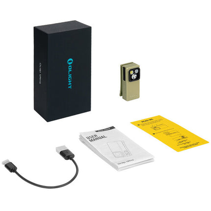 Olight Oclip Ultra Luz Recargable Clip 530 lúmenes 144 h USB-C Verde Oliva