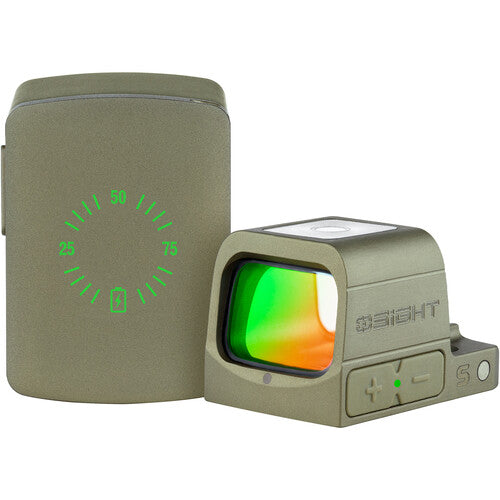 Osight S Sight Olive Green Punto Rojo 2 MOA y Círculo 32 MOA Luz Ajustable