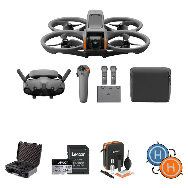 DJI Avata 2 FPV Drone con Combo 3 Baterías Estuche Duro 128GB 4K HDR