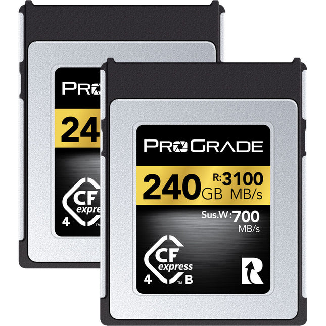 ProGrade Digital 240GB CFexpress 4.0 Tipo B Tarjeta de Memoria 2-Pack 3100MBs Leer 1600MBs Escritura