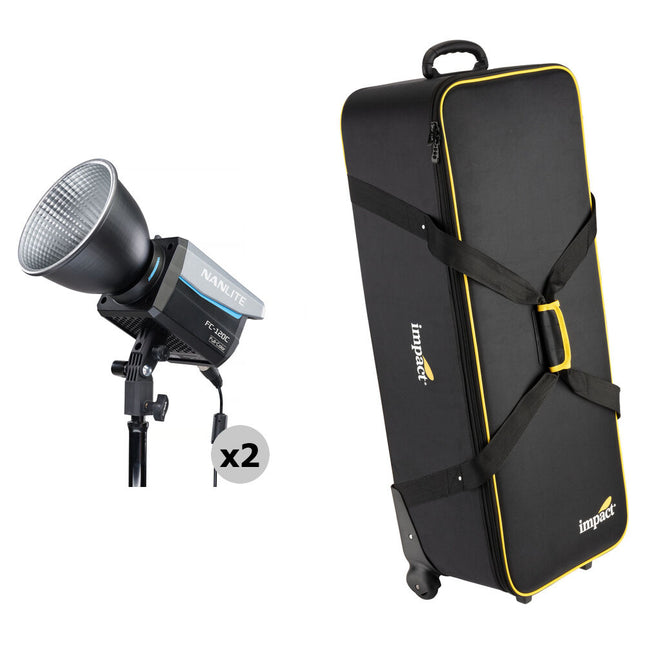 Nanlite FC120C Kit 2 Focos LED RGB 12850 Lux 2700-7500K con Bolsa