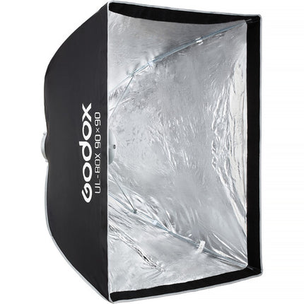 Godox Softbox estilo paraguas con montura Bowens 90x90 cm con difusor y grid