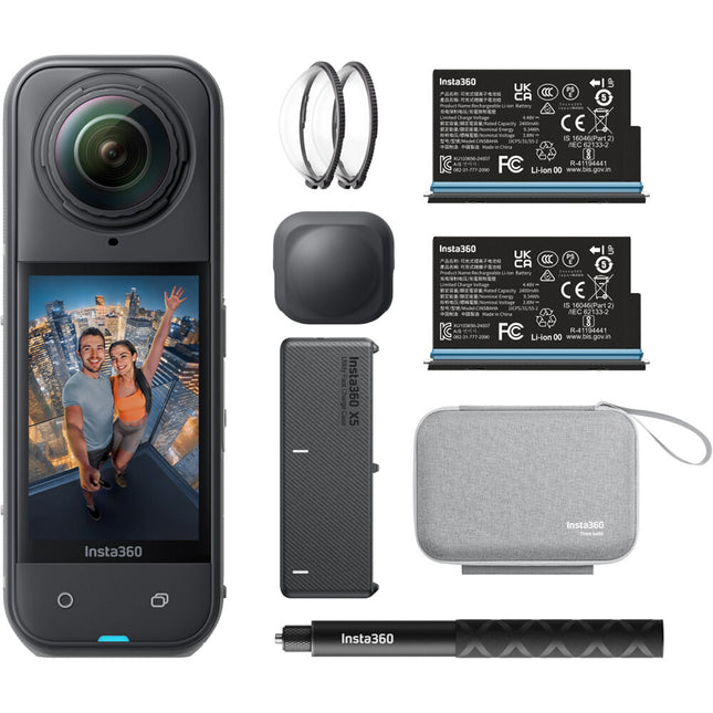 Insta360 X5 Cámara de Acción 360 Bundle Esencial 8K30 49m Impermeable