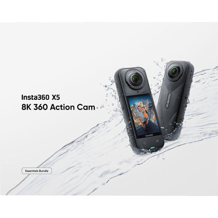 Insta360 X5 Cámara de Acción 360 Bundle Esencial 8K30 49m Impermeable