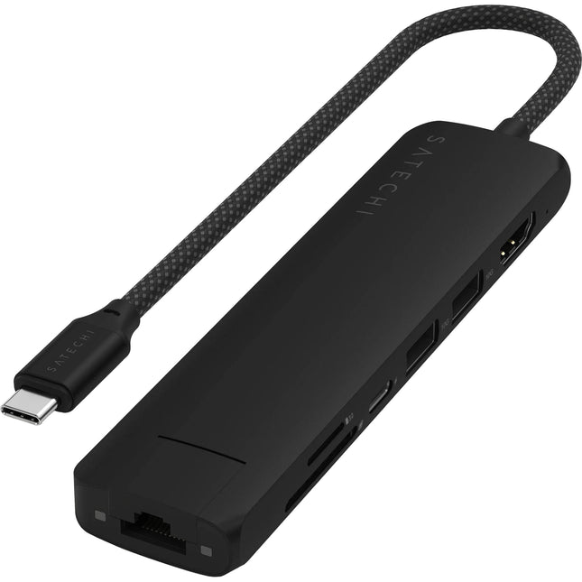Satechi Slim Adaptador USB-C 7 en 1 con Ethernet 4K 60 Hz 100W PD
