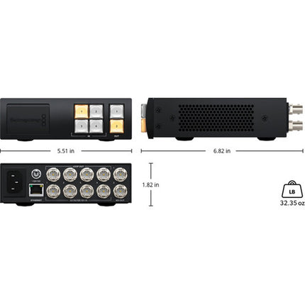 Blackmagic Design Videohub Mini 4x2 12G Router con 4 Entradas 12G-SDI y 2 Salidas 12G-SDI