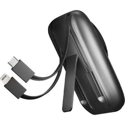 POM GEAR MAG Power+ Power Bank 5000mAh con cable USB-C integrado y anillo adhesivo