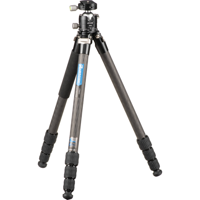ARTCISE CS60C Trípode de Fibra de Carbono para Cámara 44 lb 66.9" con Cabezal Bajo y Accesorios
