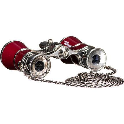 LaScala Optics 3x25 Binoculares de Ópera con Lupa 3x y Luz LED Roja