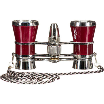 LaScala Optics 3x25 Binoculares de Ópera con Lupa 3x y Luz LED Roja