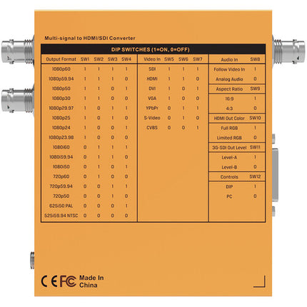 AVMATRIX SC7030 Convertidor Multi Señal a SDI HDMI 1080p60 12V 2A