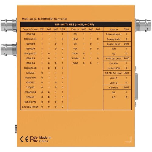AVMATRIX SC7030 Convertidor Multi Señal a SDI HDMI 1080p60 12V 2A