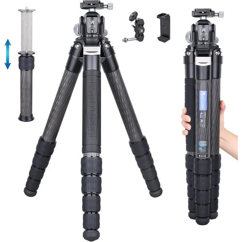ARTCISE CS901C Trípode Compacto de Fibra de Carbono con Altura 8-72.9" y Carga 30 kg