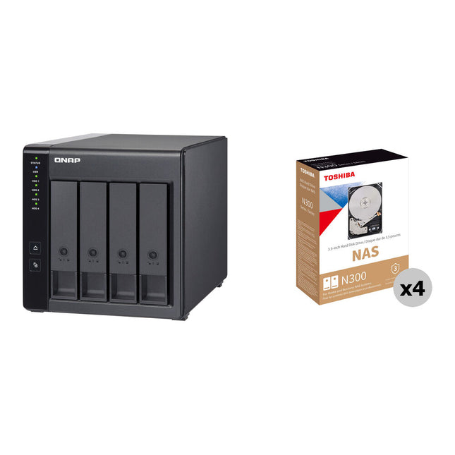 QNAP 32TB RAID USB 3.2 Gen 1 Kit 4 Bahías 7200 rpm SATA III