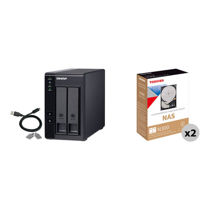QNAP 16TB RAID 2 Bahías USB 3.2 Gen 2 HDD 7200 rpm SATA III