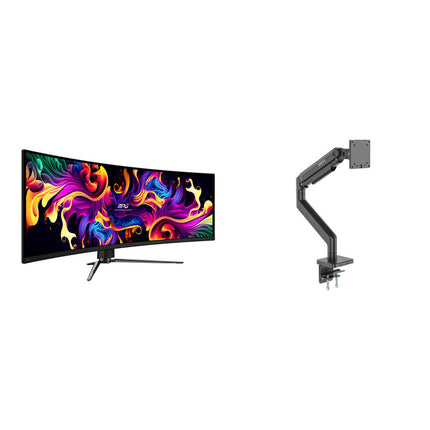 MSI MPG 491CQP Monitor Curvo 49" QD-OLED 5120x1440 144Hz con Soporte de Escritorio