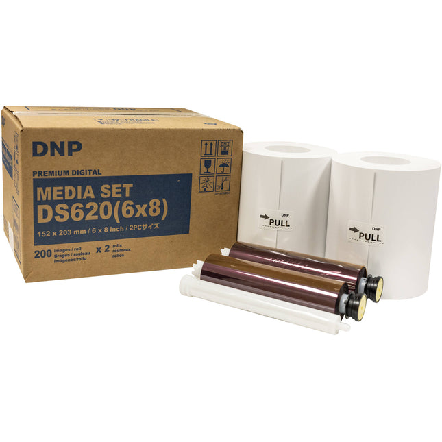 DNP DS620 Papel para Impresora DS620A 6x8 Pulgadas 2 Pack 200 Impresiones
