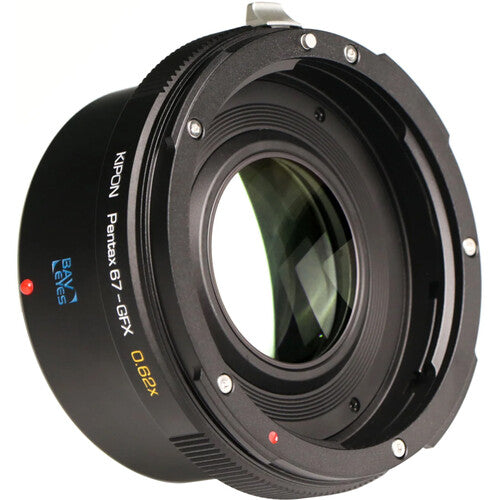 KIPON Adaptador de Montura para Lentes Pentax 67 a FUJIFILM G con Reductor 0.62x y Construcción de Aluminio