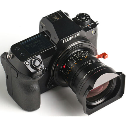 KIPON Adaptador de Montura para Objetivo Leica M a CUERPO FUJIFILM G con Bloqueo Pro y Enfoque Manual