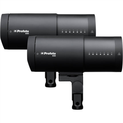 Profoto D30 500Ws Kit de Monolight Duo con 2 luces 11 pasos de potencia mochila Core Backpack II