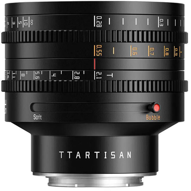 TTArtisan 35mm T2.1 objetivo cine FUJIFILM X apertura T2.1 a T22 63º ángulo de visión