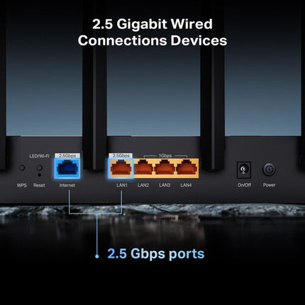 TP-Link Archer BE400 BE6500 Router Inalámbrico Dual-Banda Wi-Fi 7 6452 Mb/s 2.5G Ethernet
