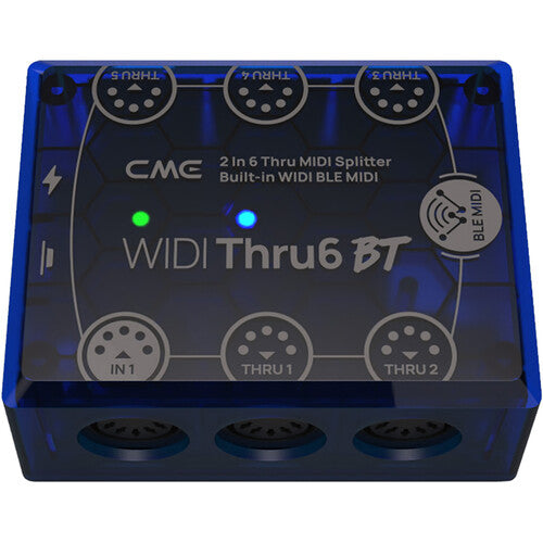 CME WIDI Thru6 BT Interfaz MIDI híbrida 2 entradas 6 salidas Bluetooth 65'