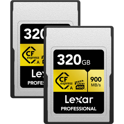 Lexar 320GB Tarjeta Profesional CFexpress Tipo A GOLD Series 2-Pack