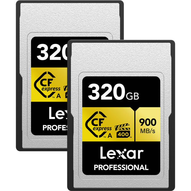 Lexar 320GB Tarjeta Profesional CFexpress Tipo A GOLD Series 2-Pack