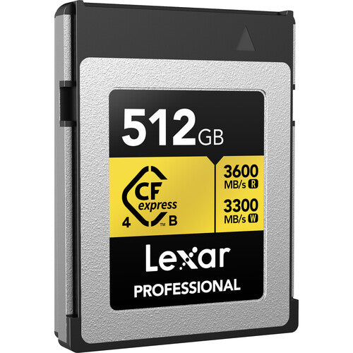 Lexar 512GB Professional GOLD CFexpress 4.0 Tipo B Tarjeta de Memoria 2-Pack 3600MB/s Velocidad de Lectura