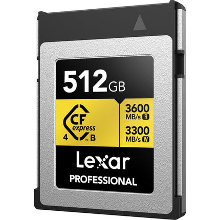 Lexar 512GB Professional GOLD CFexpress 4.0 Tipo B Tarjeta de Memoria 2-Pack 3600MB/s Velocidad de Lectura