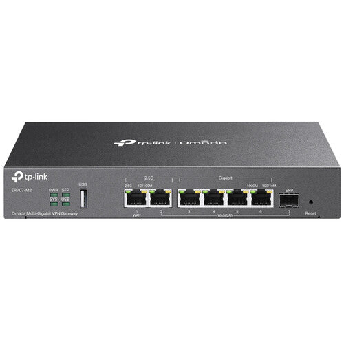 TP-Link ER707-M2 Omada Gateway VPN Multi-Gigabit 2.5G 4 Puertos Gigabit Rack