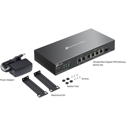 TP-Link ER707-M2 Omada Gateway VPN Multi-Gigabit 2.5G 4 Puertos Gigabit Rack