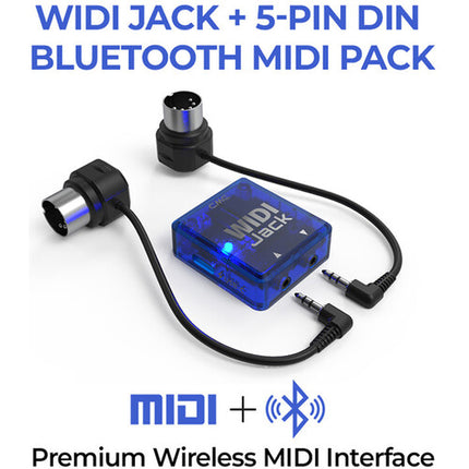 CME WIDI Jack Interfaz MIDI Bluetooth con cables TRS 2.5mm a DIN 5 pines y alcance 20 m