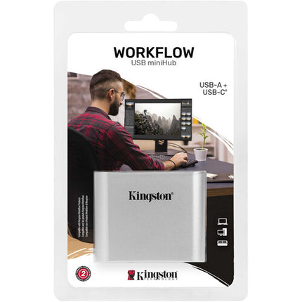 Kingston Workflow USB miniHub concentrador USB con USB-C 3.2 Gen 1 y USB-A