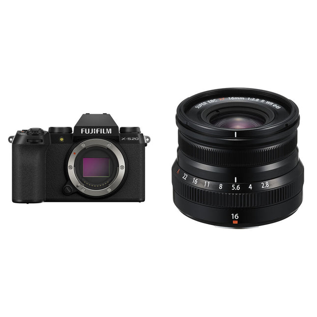 FUJIFILM X-S20 Cámara sin Espejo 26.1MP con Lente XF 16mm f/2.8