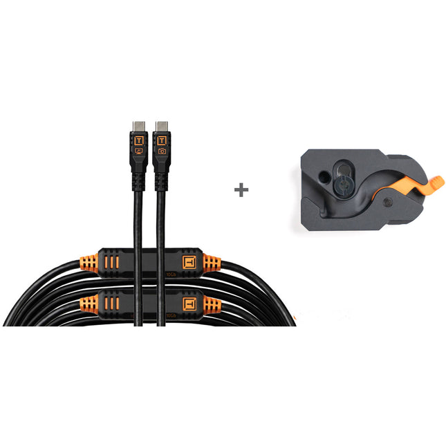 Tether Tools LeverLock y Optima Kit de Cable USB-C 31 pies Negro
