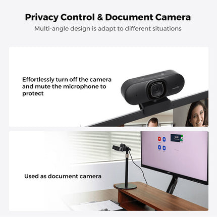 Nearity CC200 Webcam 4K UHD 8MP USB-A con Autoenfoque y Micrófonos Duales