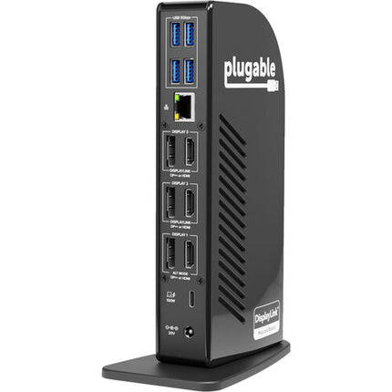 Plugable USB Type-C Estación de Acoplamiento Triple 4K con HDMI y Ethernet