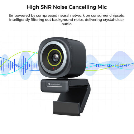 NearStream V02AF Webcam 2MP 1080p 60 fps USB-A con micrófono AI
