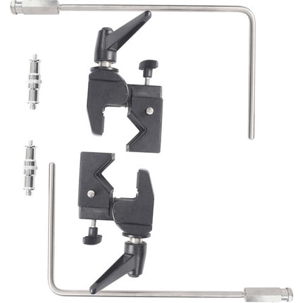 DigitalFoto Solution Limited Gancho y Abrazadera Universal para Carros de Cámara 0.6 a 2" Acero Inoxidable 2-Pack