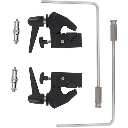 DigitalFoto Solution Limited Gancho y Abrazadera Universal para Carros de Cámara 0.6 a 2" Acero Inoxidable 2-Pack