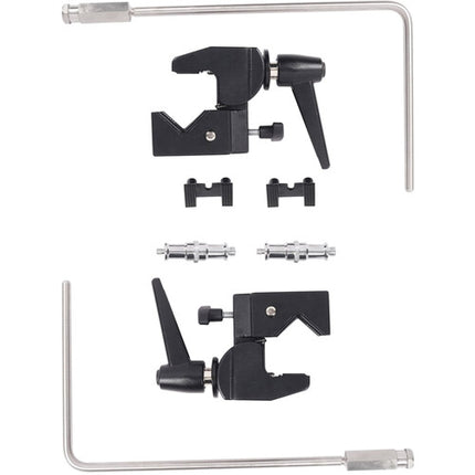 DigitalFoto Solution Limited Gancho y Abrazadera Universal para Carros de Cámara 0.6 a 2" Acero Inoxidable 2-Pack