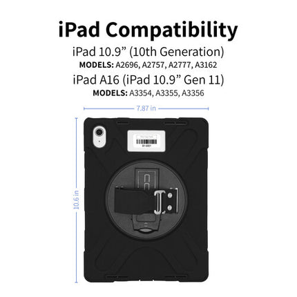Funda CODi Rugged para iPad 11" A16 Chip con Correa y Soporte Giratorio