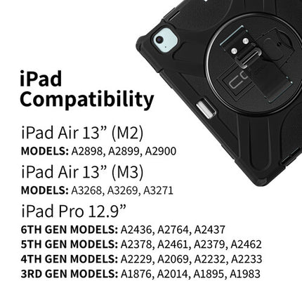 CODi Funda Rugged para iPad Air 13" M3 con Soporte Giratorio y Correa