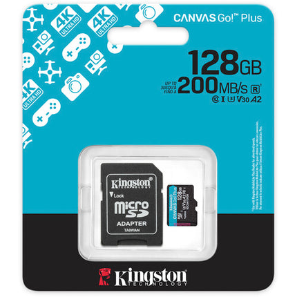 Kingston 128GB Canvas Go Plus microSDXC UHS I 200MB s con Adaptador SD