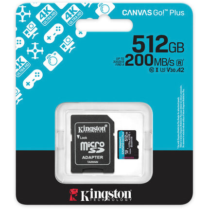Kingston 512GB Canvas Go! Plus microSDXC UHS-I 200MB/s con Adaptador SD