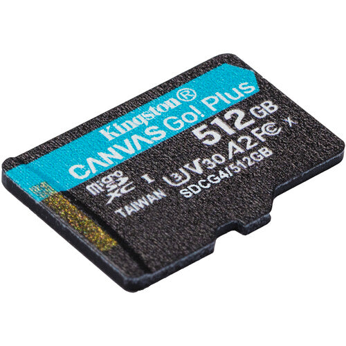 Kingston 512GB Canvas Go Plus Tarjeta microSDXC UHS I 200MBs lectura 30MBs escritura
