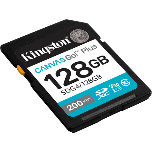 Kingston 128GB Canvas Go! Plus Tarjeta de Memoria UHS-I SDXC 200MB/s Lectura 30MB/s Escritura