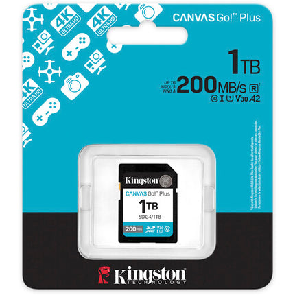 Kingston 1TB Canvas Go Plus Tarjeta de Memoria SDXC UHS-I V30 200MBs